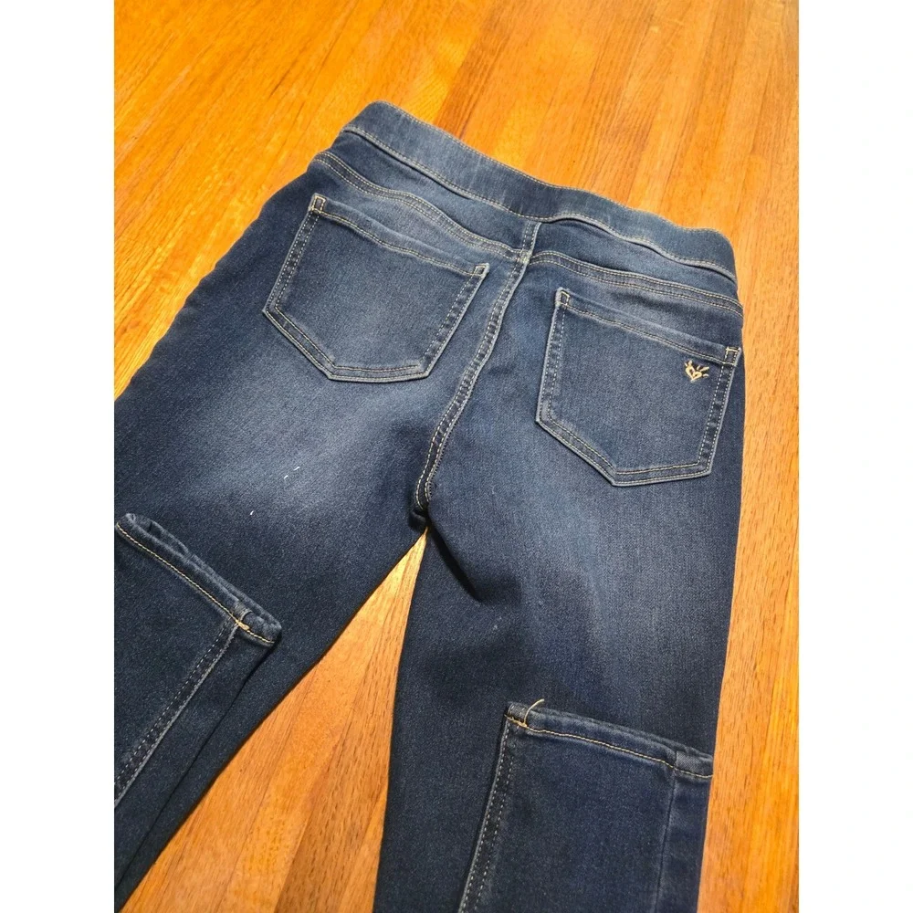 Justice Girls 14 Slim Blue Denim Medium Wash Pull On Stretch Jeggings Jeans